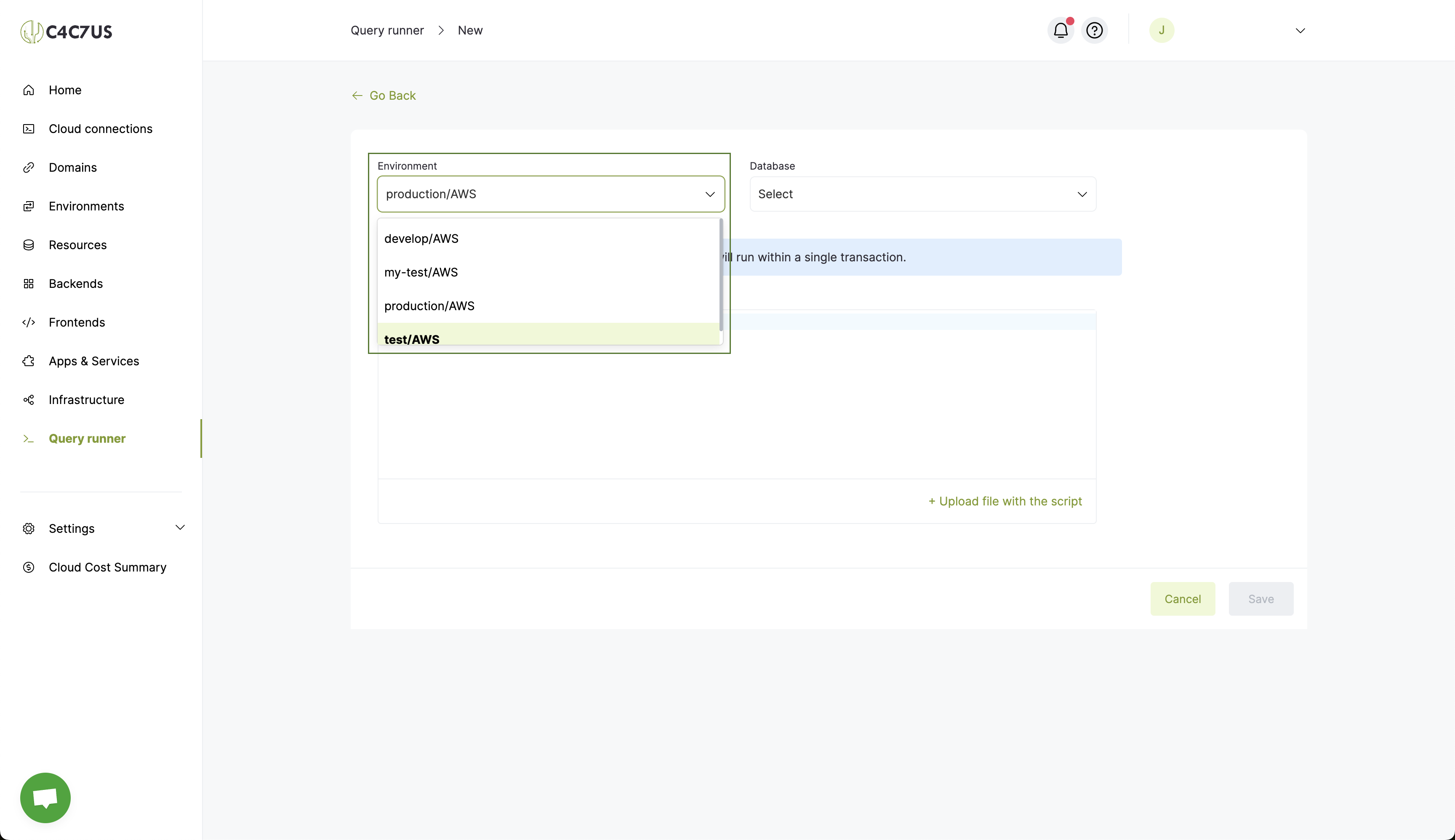 C4C7OPS query runner