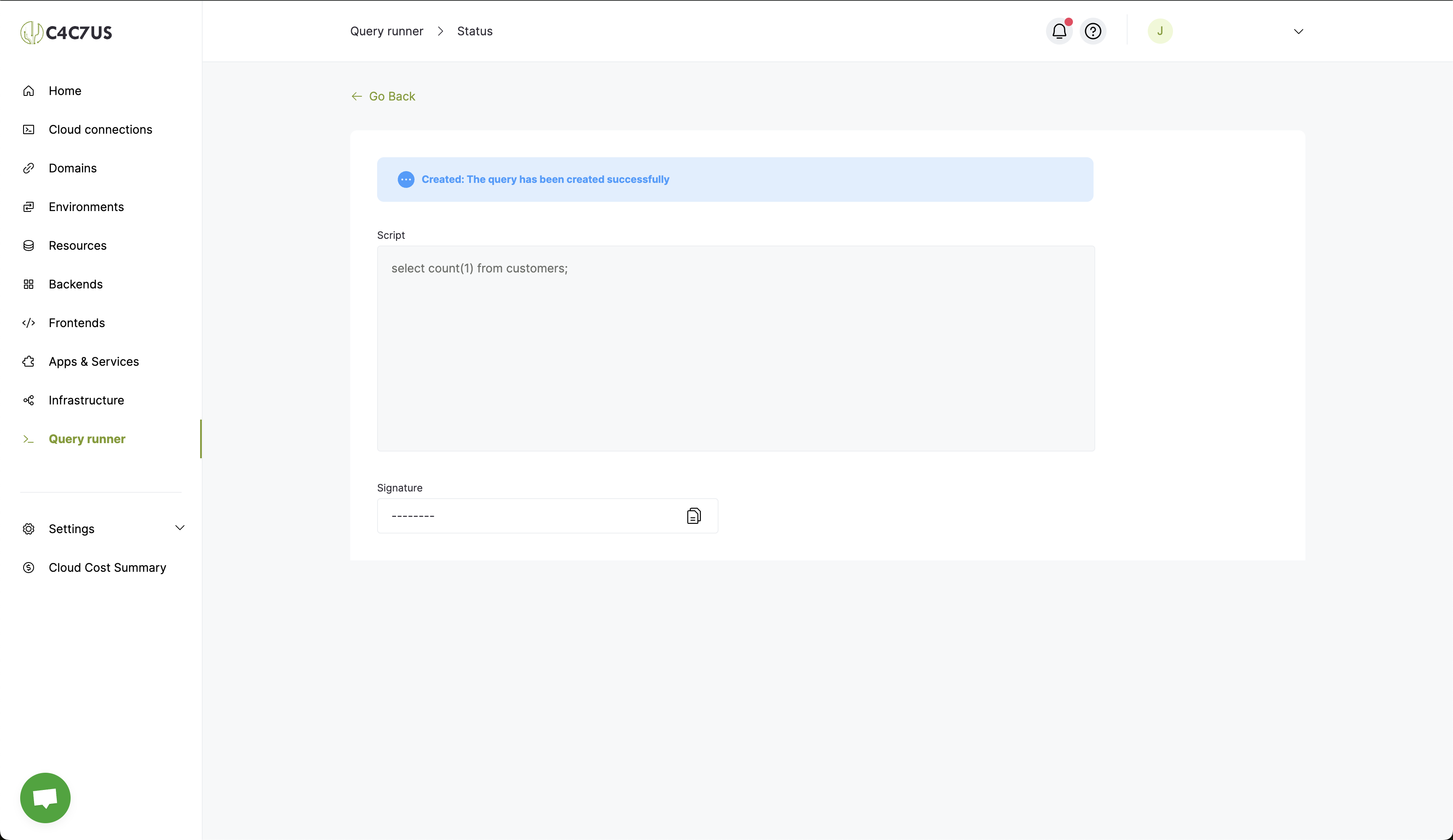C4C7OPS query runner