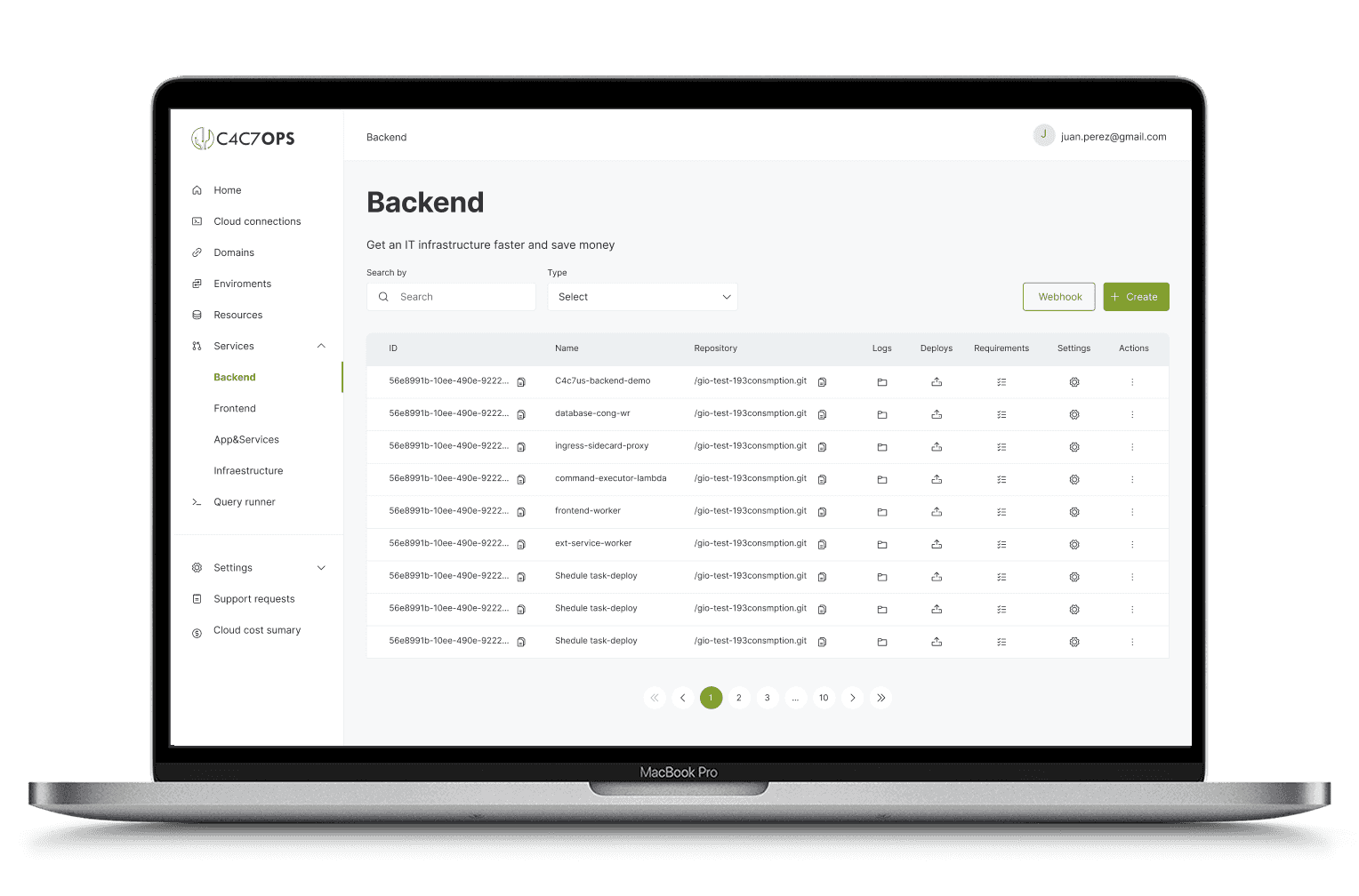 Cactus.cloud console
