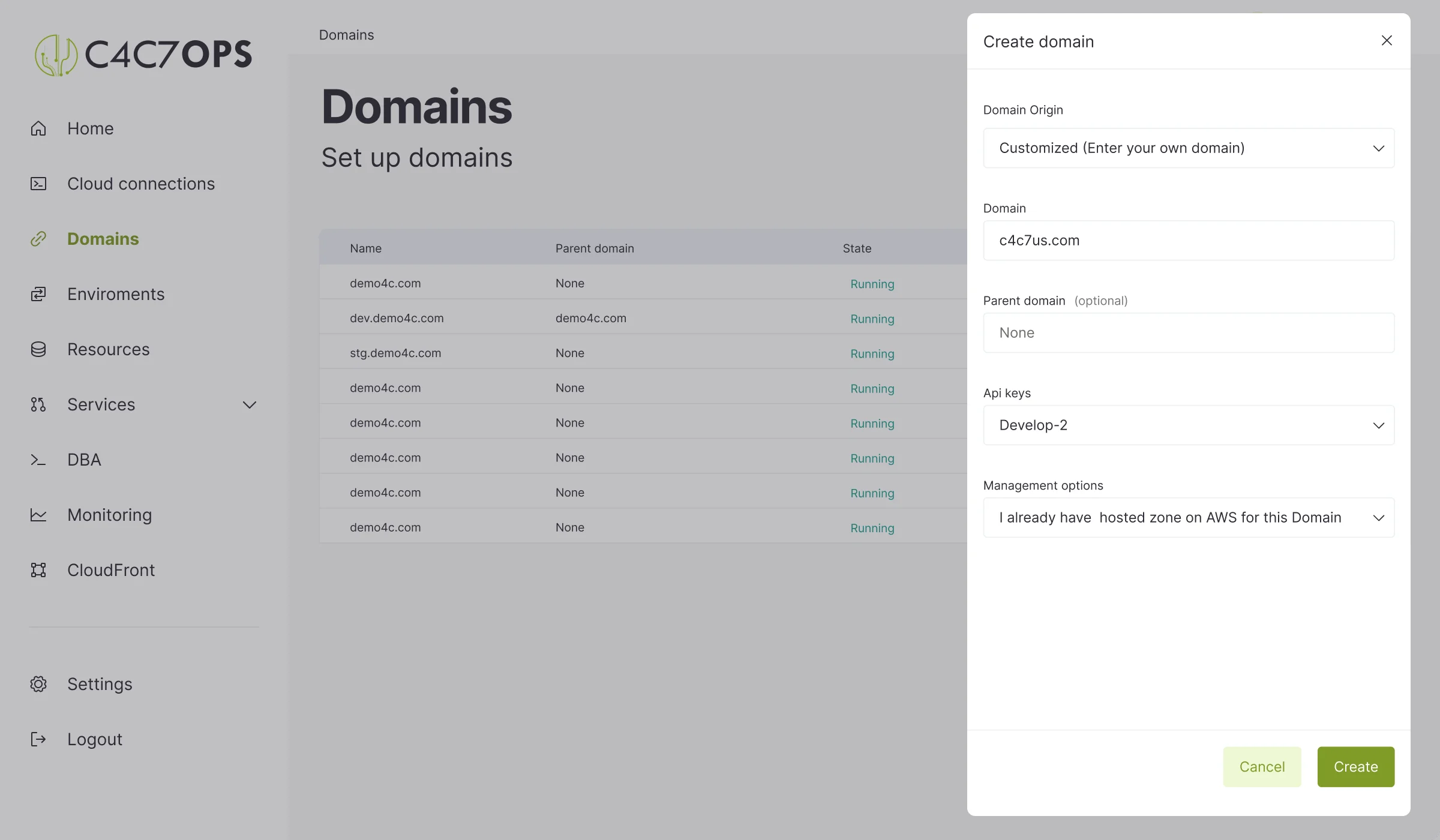 Domains and certificates